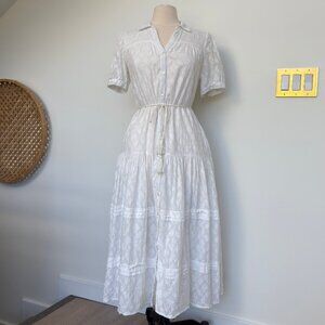 Cleobella 100% Cotton White Midi Dress